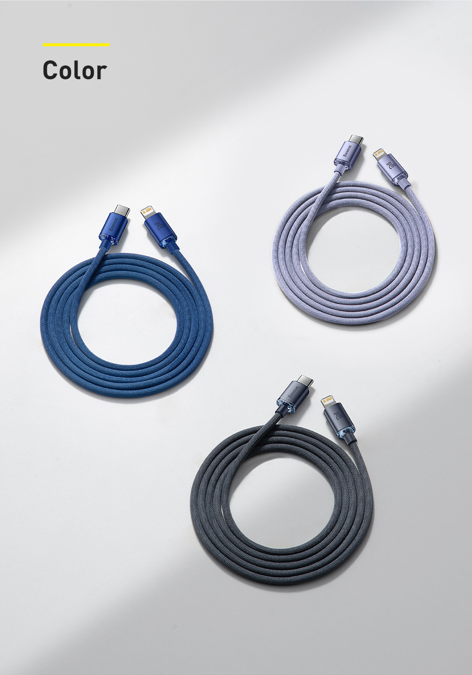 Baseus 20W PD Cable Crystal Shine Series Fast Charging Data Cable Type