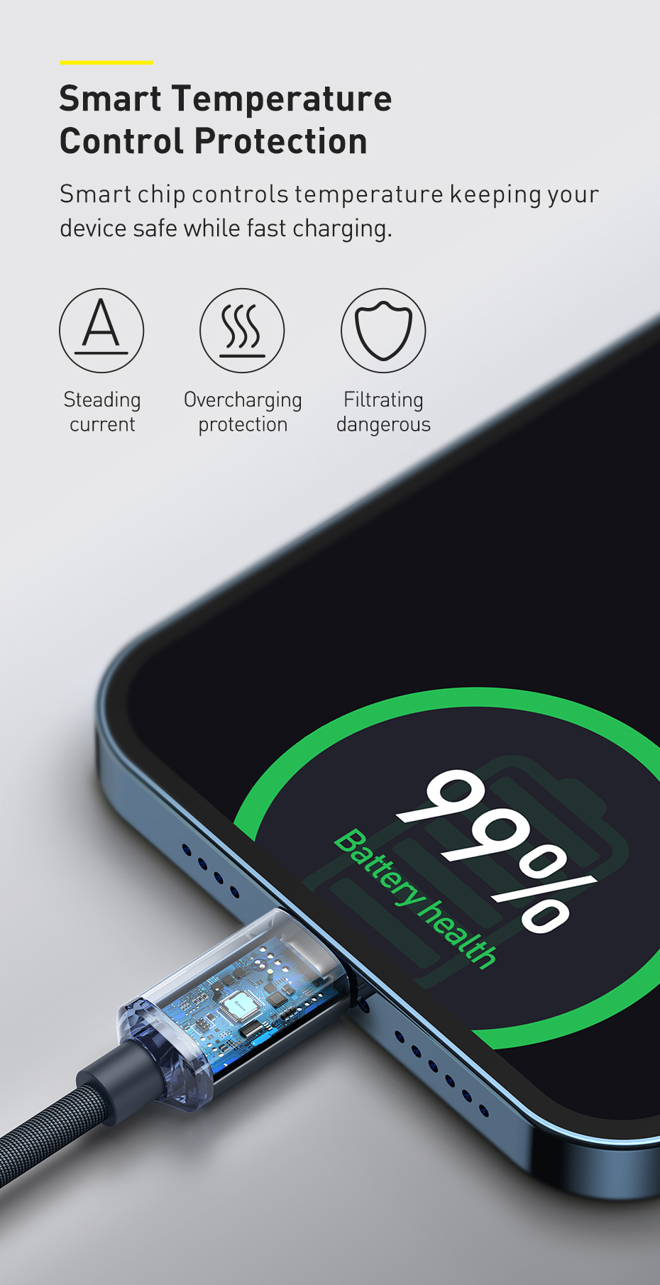 Baseus 20W PD Cable Crystal Shine Series Fast Charging Data Cable Type