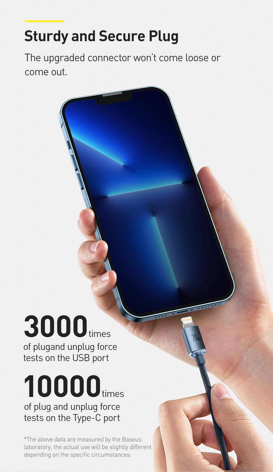 Baseus 20W PD Cable Crystal Shine Series Fast Charging Data Cable Type