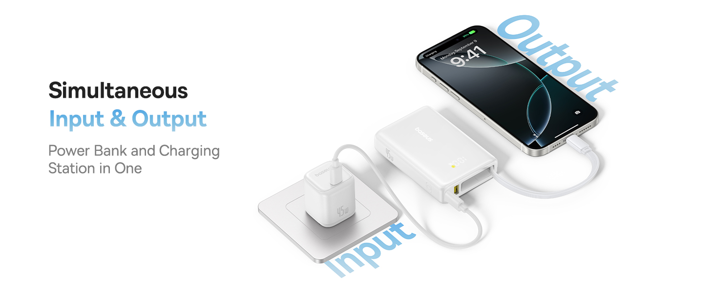 Baseus PicoGo 10000mAh Digital Display 45W Fast Charge Power Bank with Built