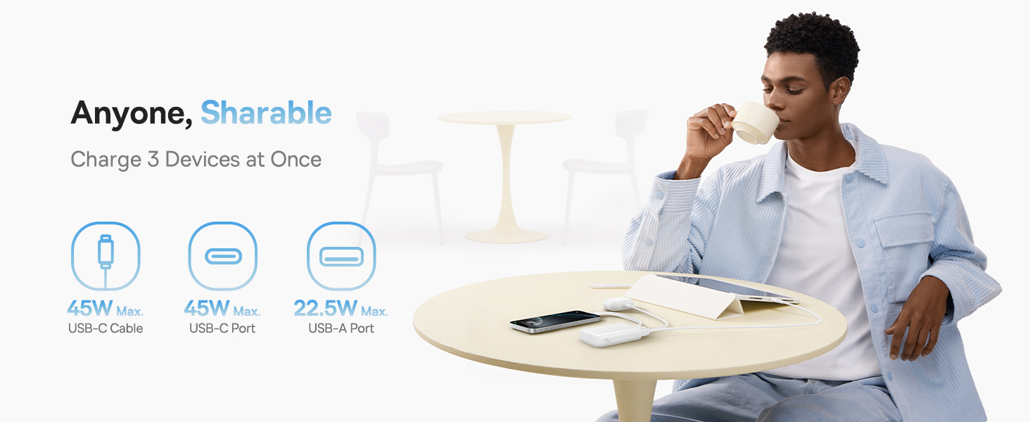 Baseus PicoGo 10000mAh Digital Display 45W Fast Charge Power Bank with Built
