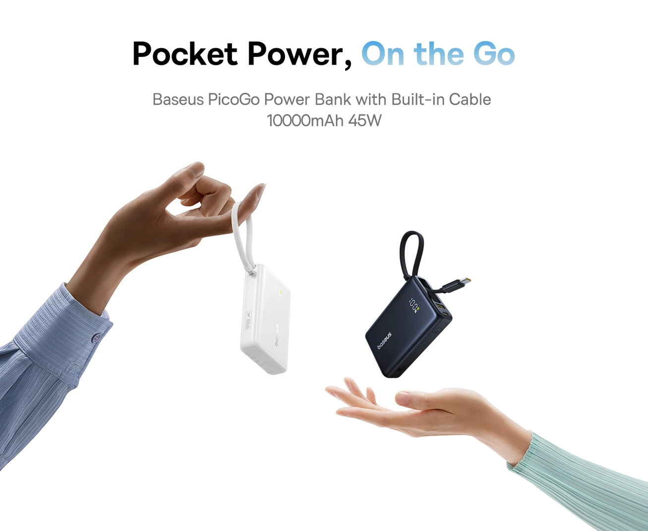 Baseus PicoGo 10000mAh Digital Display 45W Fast Charge Power Bank with Built